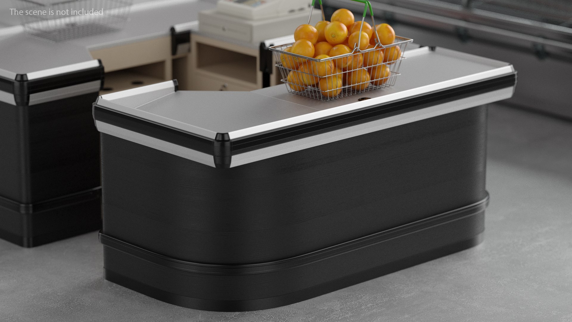 Supermarket Checkout Counters Dark Wood 3D Model - TurboSquid 2068525
