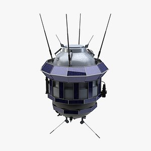3d luna 3 spacecraft model