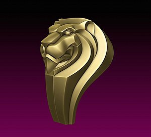 Lion Head stylized 3D print