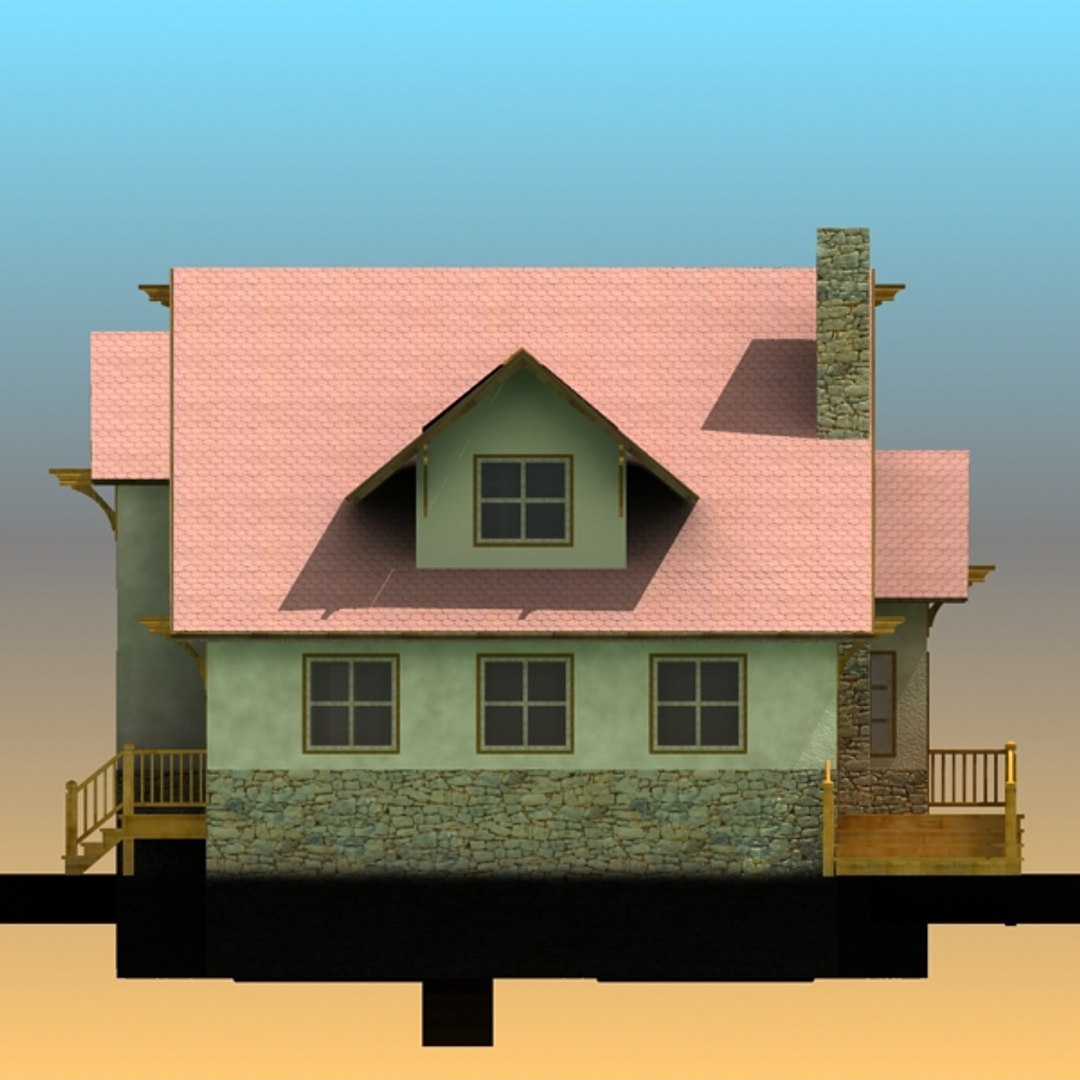 simple-house-3ds