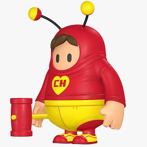 3D Fall Guys Chapolin Game Character model