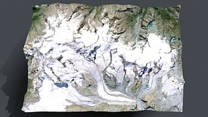 Mountain landscape Gorner Glacier 3D model