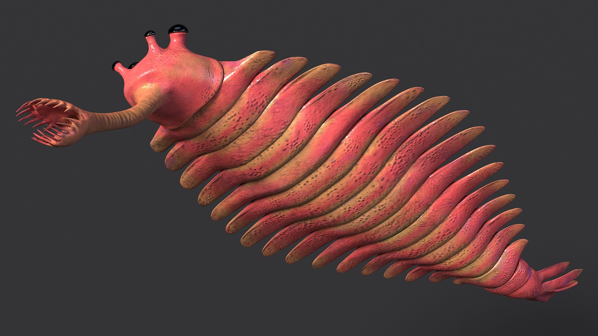 3D Pink Opabinia https://p.turbosquid.com/ts-thumb/3S/cbKx0g/Vq/pinkopabiniavray3dmodel009/jpg/1705376986/1920x1080/fit_q87/086a1867d1ba77b635f58c91fe14edc5bb127a01/pinkopabiniavray3dmodel009.jpg