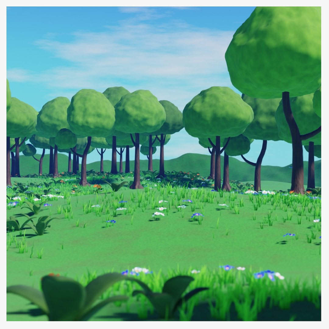 Stylized Animated Forest Meadow - Blender 3D https://p.turbosquid.com/ts-thumb/3S/cyjpdr/VM/forestturbosquid/png/1712858821/1920x1080/fit_q87/fa99e097ae458c1edf100bbec180224ed32d99cc/forestturbosquid.jpg