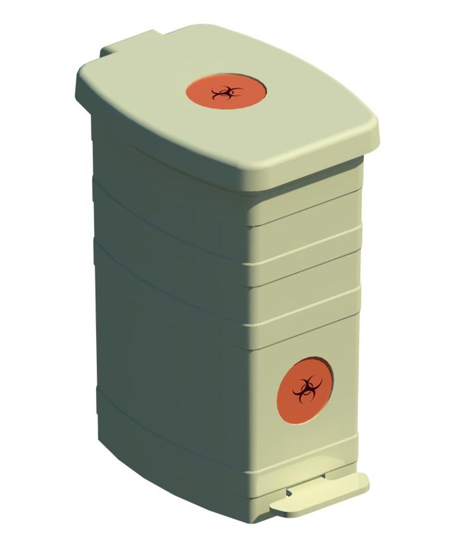 Plastic Biohazard Waste 3d Model