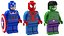 Three Superheroes Lego Toys