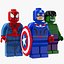 Three Superheroes Lego Toys