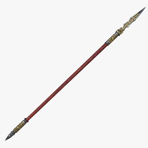 Fantasy Spear RPG Chinese Qiang Spear Dragon Pike Partisan Partizan Javelin Spear Throwing Light