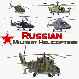 Russian Military Helicopters 3D Models Collection