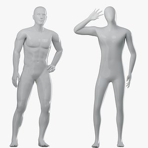 3D Rigged Simply and Detailed Male Mannequin
