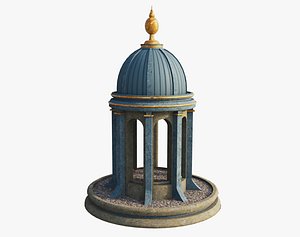 Mini Blue temple 3D model