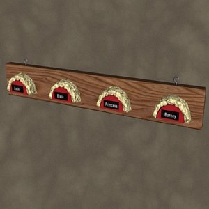 3d model of bridle rack zipped