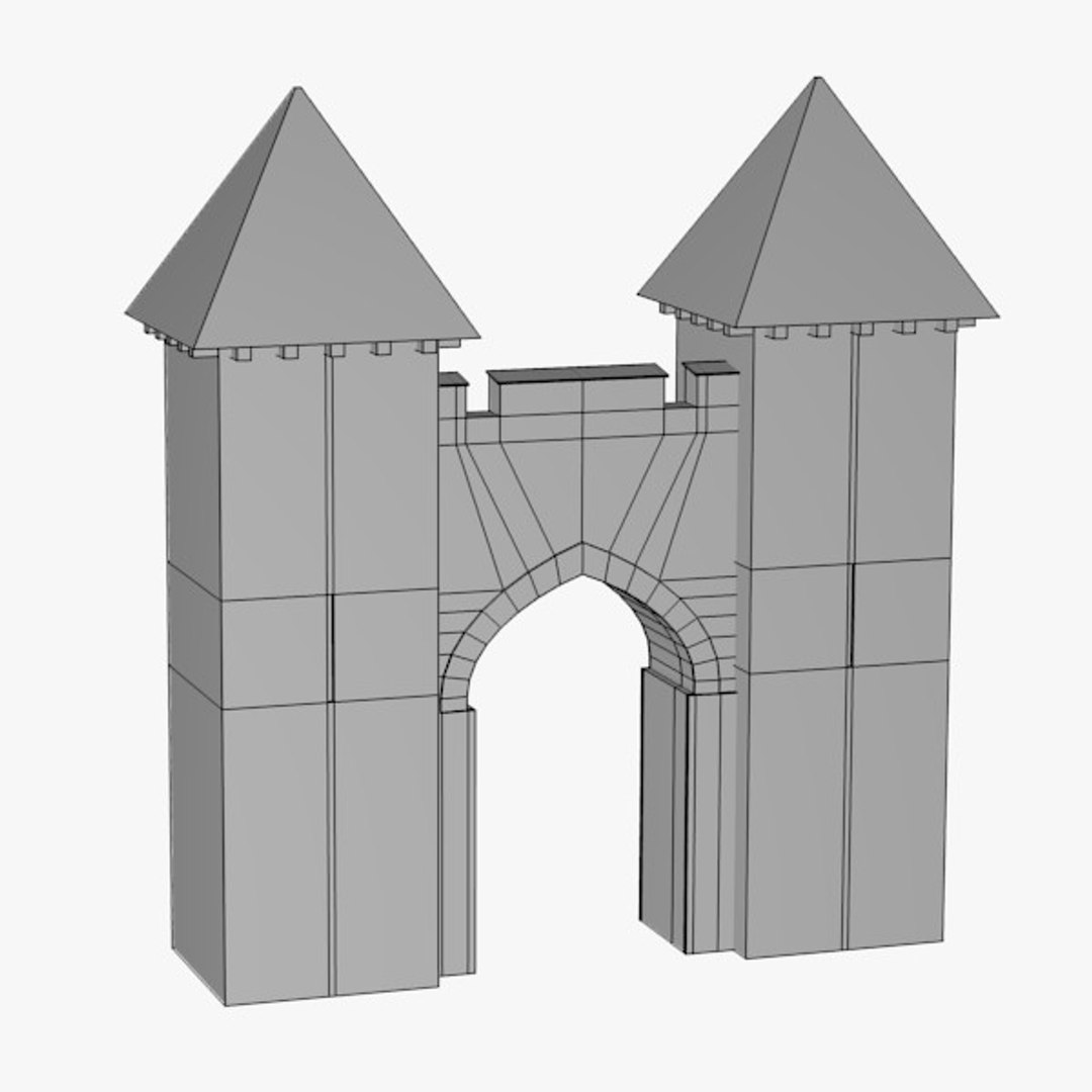 Medieval Rampart Wall 3ds