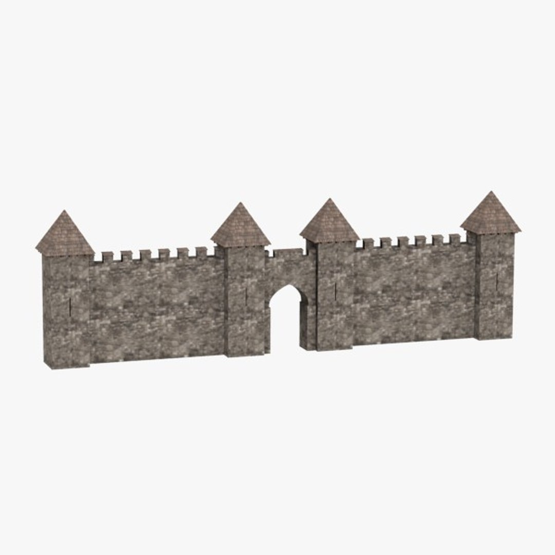 Medieval Rampart Wall 3ds