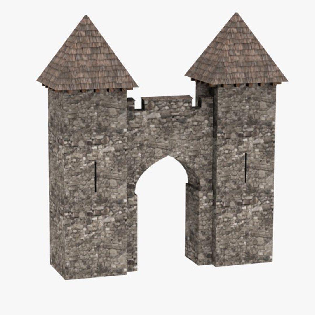 Medieval Rampart Wall 3ds