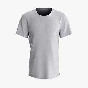 cotton male t-shirt dropped 3D model