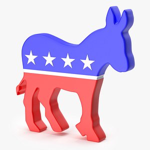 logo democrat party 3D