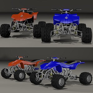 3D terrain vehicle quad model