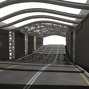 3D future Tunel scene for car rendering model