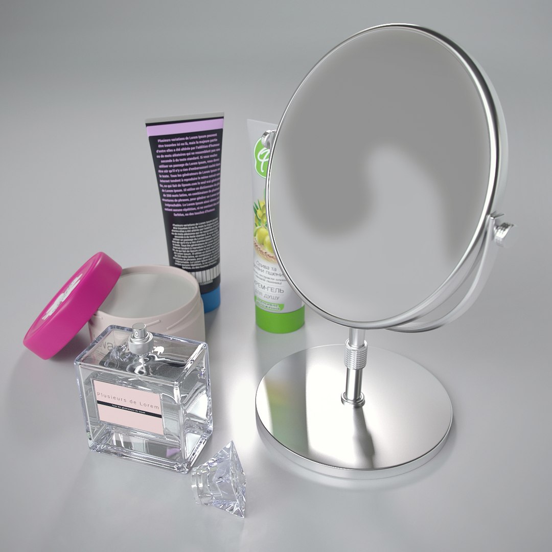 set cosmetics 3d model