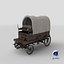 Wooden Covered Wagon-8K PBR model