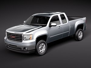 3d model gmc sierra 2500hd pickup