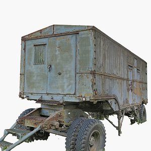 Russian military transport vehicle transport trailer model