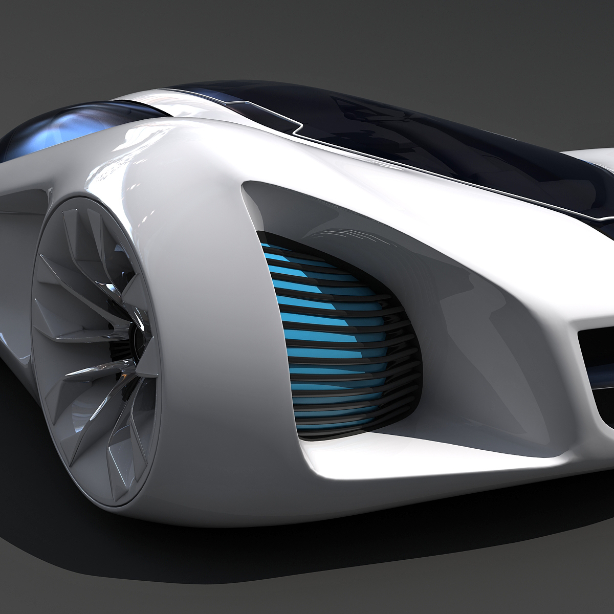 3d mercedes benz biome concept car model