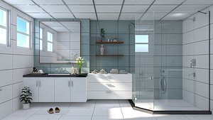 MODERN BATHROOM INTERIOR SCENE - 1 3D model