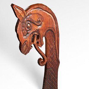 Viking ship's dragon head