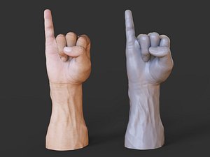 Male Hand Pose 22 3D model
