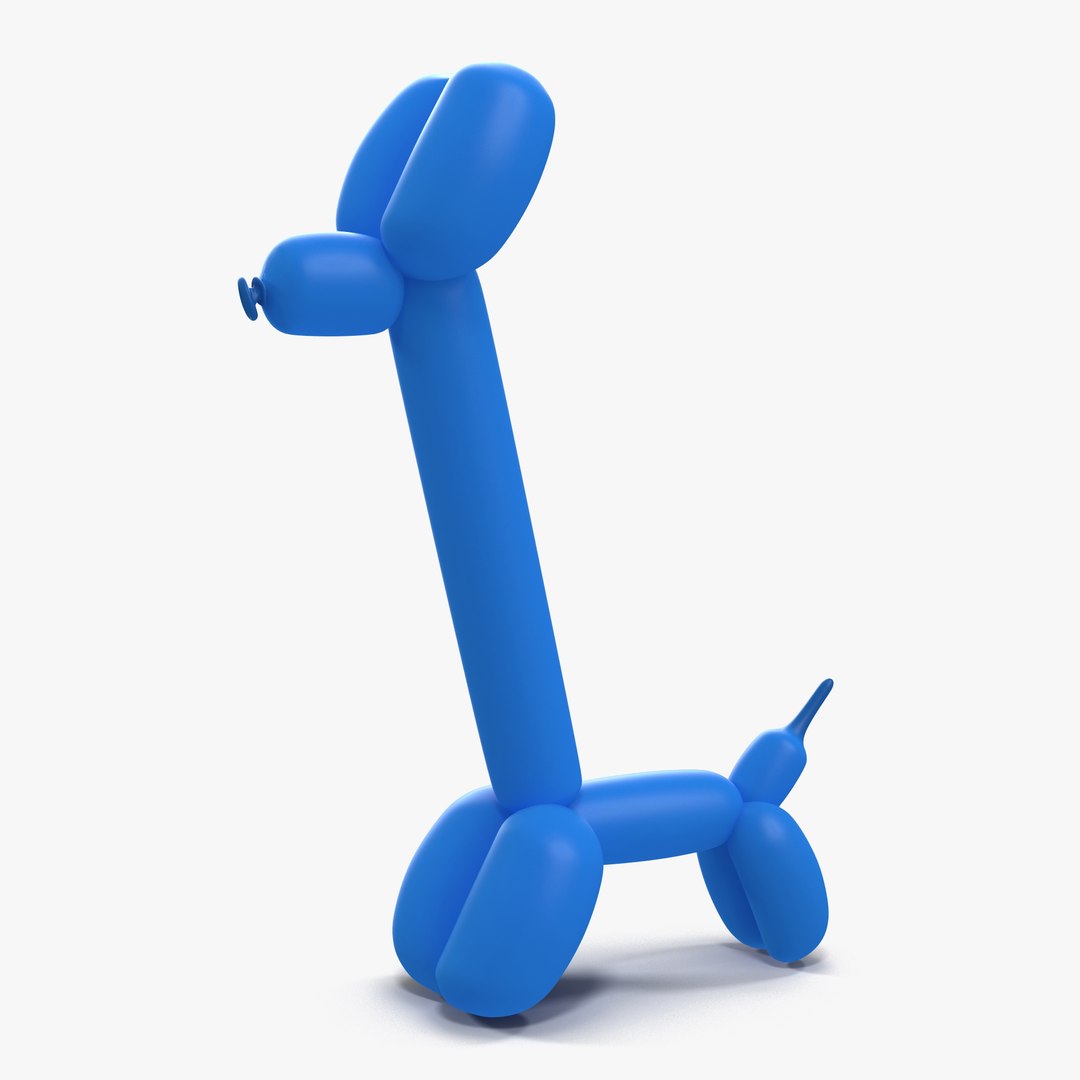Balloon Giraffe 3D Model 3D model preview