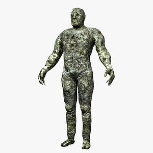 normal mapped golem 3d obj