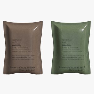 3D Packaged Food model