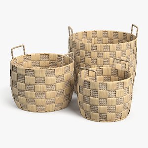 Zola set of natural fiber baskets RendezVousDeco