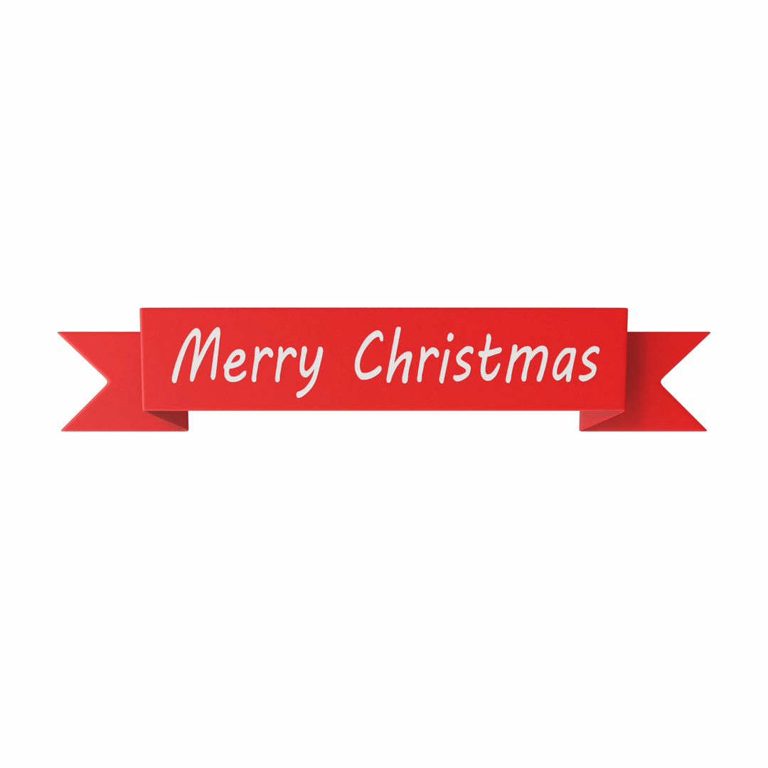 3D Merry Christmas Banner Model - TurboSquid 2035580