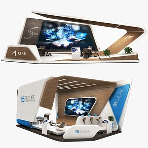 3D Futuristic Exhibition Both model