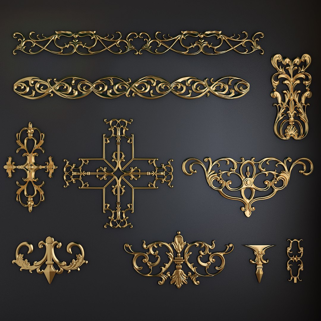3d Carved Elements-1 Model