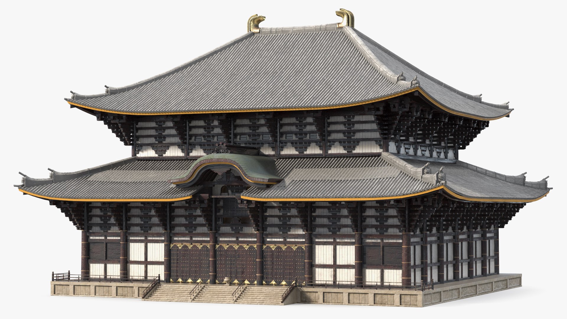 Asian Pagoda Building 3D model preview