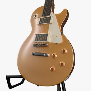 3D les paul gold electric guitar