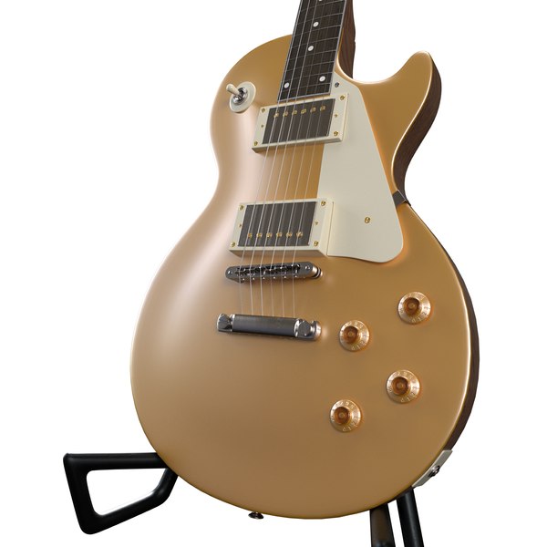 3D les paul gold electric guitar
