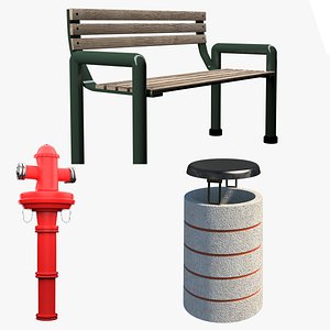 3D model Street Furniture Collection