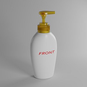 3D soap shampoo bottle model