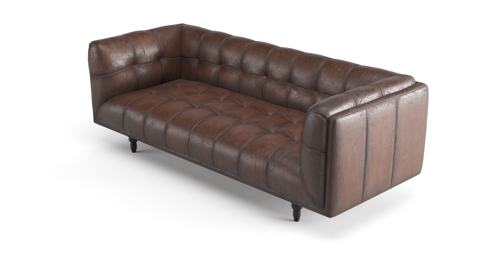 Old Leather Sofa 3D Model - TurboSquid 1534247