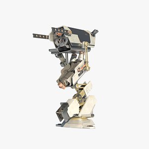 Science fiction intelligent laser turret 3D model