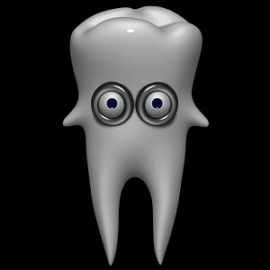 3d cartoon tooth model