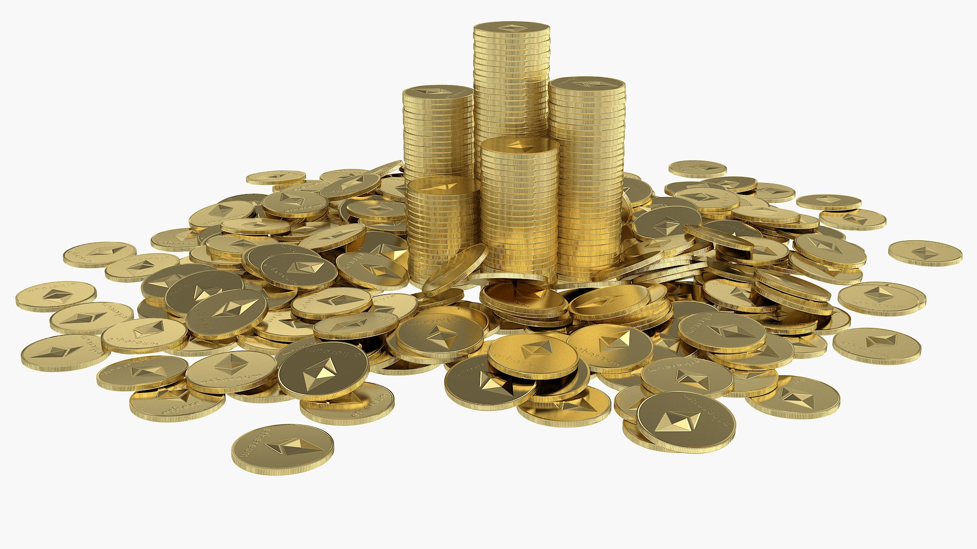 Ethereum Coin Pile 2 3D model https://p.turbosquid.com/ts-thumb/3T/z4oLwu/8p/r4/png/1620830664/1920x1080/fit_q87/41c750eae4bbdc50f2544b24b0be6111ff5e4868/r4.jpg