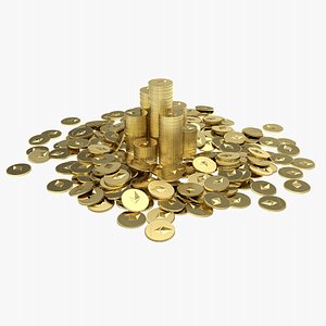 Ethereum Coin Pile 2 3D model