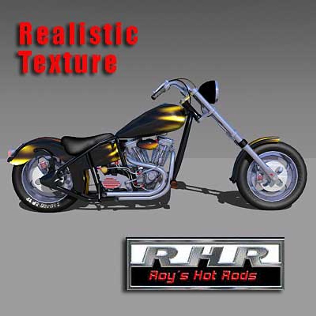 Roy Custom Chopper Rhr 3d Model