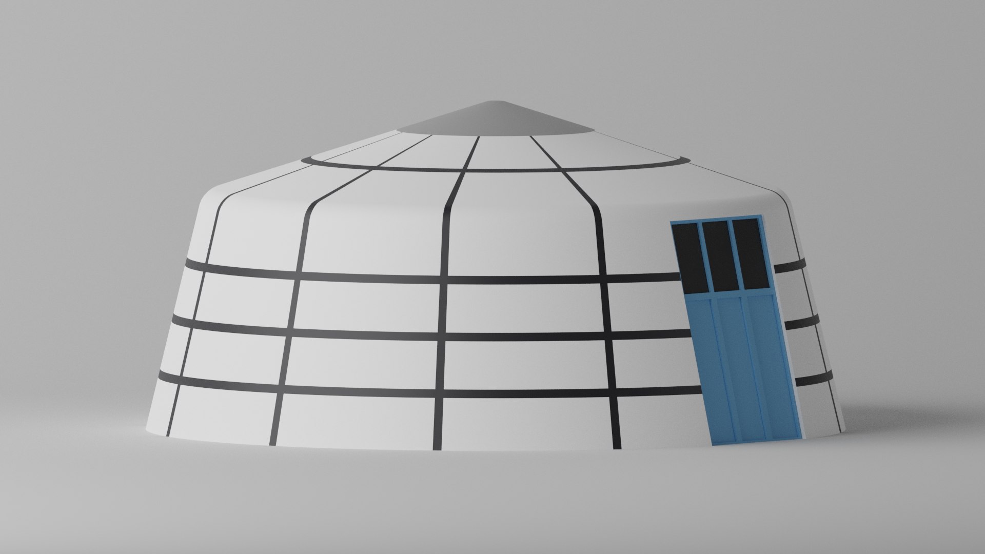 3D Model Cartoon Mongolian Yurt 2 - TurboSquid 2134660